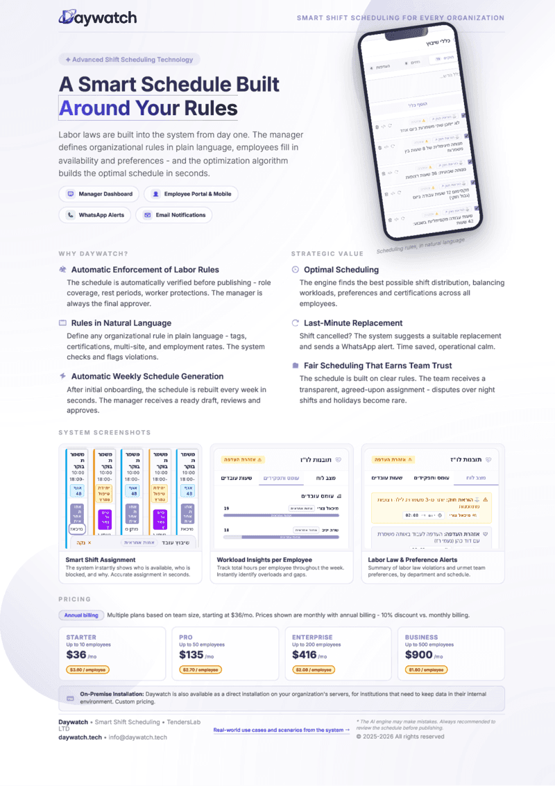 Daywatch Product Brochure